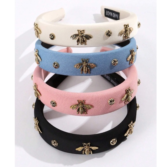 Handmade Luxe Bee Studded Headband - Picture 2 of 3